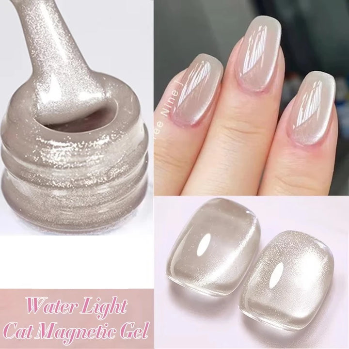 BORN PRETTY Sparkling Glass Bead Cat Magnetic Gel Nail Polish Flash White Spar Red Color Semi Permanent Soak Off UV Gel Varnish