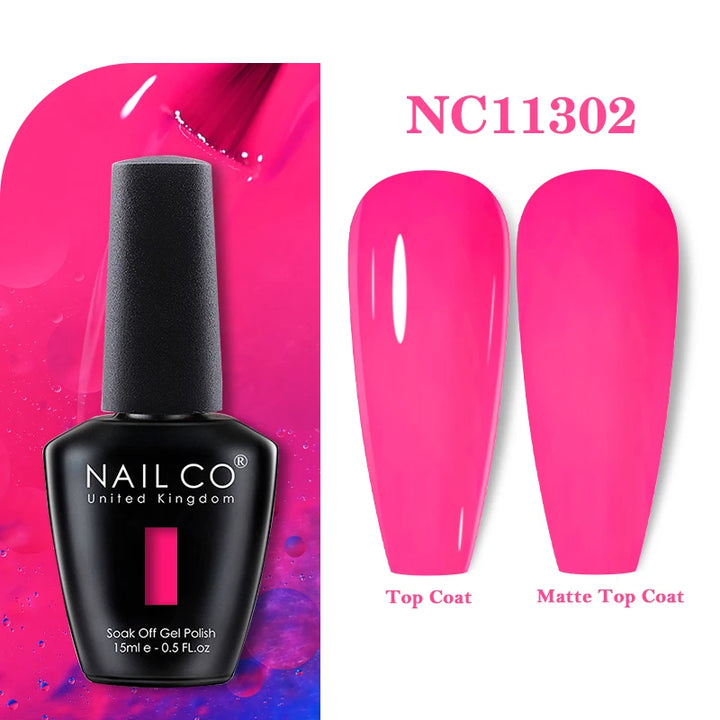 NAILCO 131Colors Vernis Semi Permanent UV Varnish Gel Nail Polish Nails Art Gel Manicure TOP BASE Varnish Hybrid