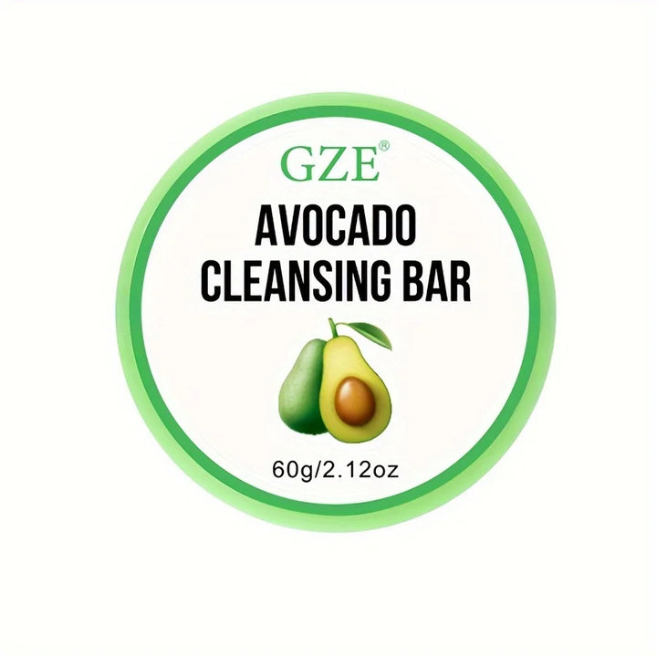 GZE Soft And Gentle Avocado Cleansing Balm Soap With Refreshing Scent - Moisturizing Makeup Remover And Cleansing Bar PH Balance