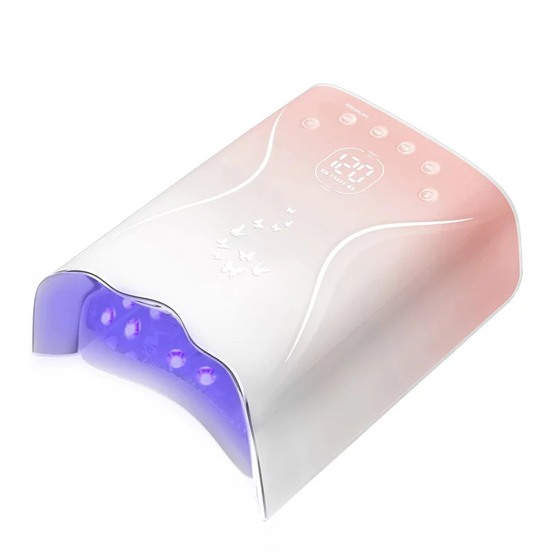 Luxury 110W/78W Rechargeable Nail Lamp with Mirror Bottom Wireless Gel Polish Dryer Manicure Machine Cordless Nail UV LED Lamp
