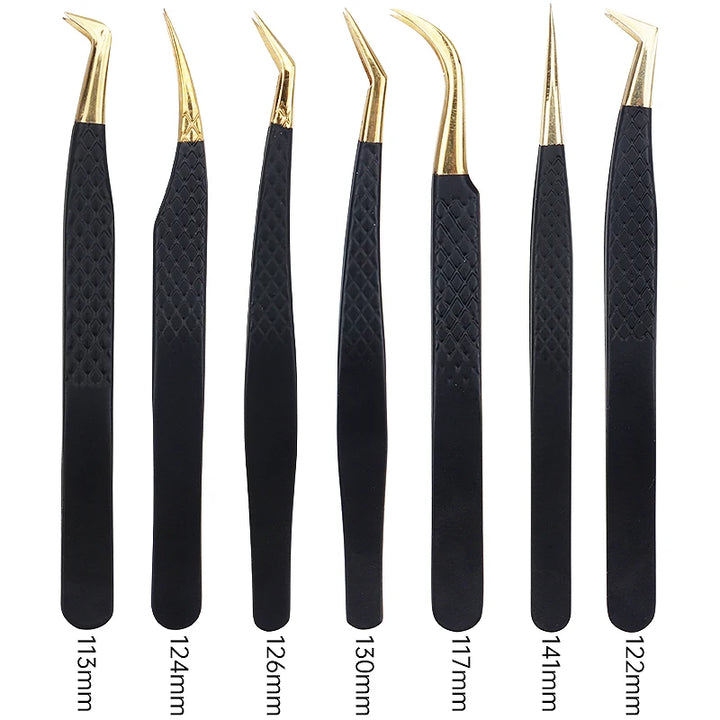 1Pc Anti-static Stainless Steel Eyelashes Tweezers Lashes Extension Supplies Industrial Precision Eyebrow Tweezer Makeup Tools