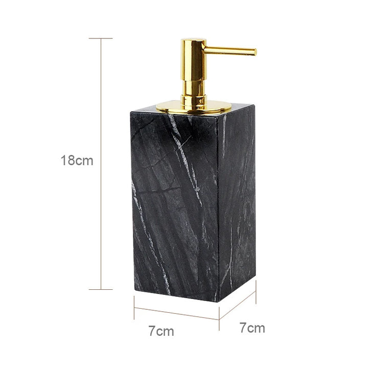 Tree Black Natural Marble Set for Bathroom Luxury Toothbrush Holder Soap Dispenser Soap Dish Tray Bathroom Accessories Sets