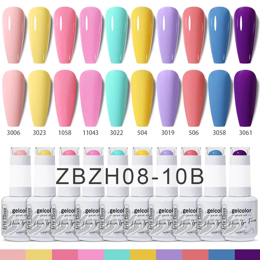 Arte Clavo 15ml HEMA TPO FREE Gel Nail Polish Pink Hybrid Nail Manicure Semi-permanent Enamels Varnish For UV LED Nails Supplies