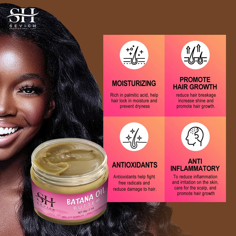 Batana Hair Growth Oil Anti Hair Loss Set Traction Alopecia Treatment Shampoo Nourishing Anti Hair Break Conditioner Hair Care