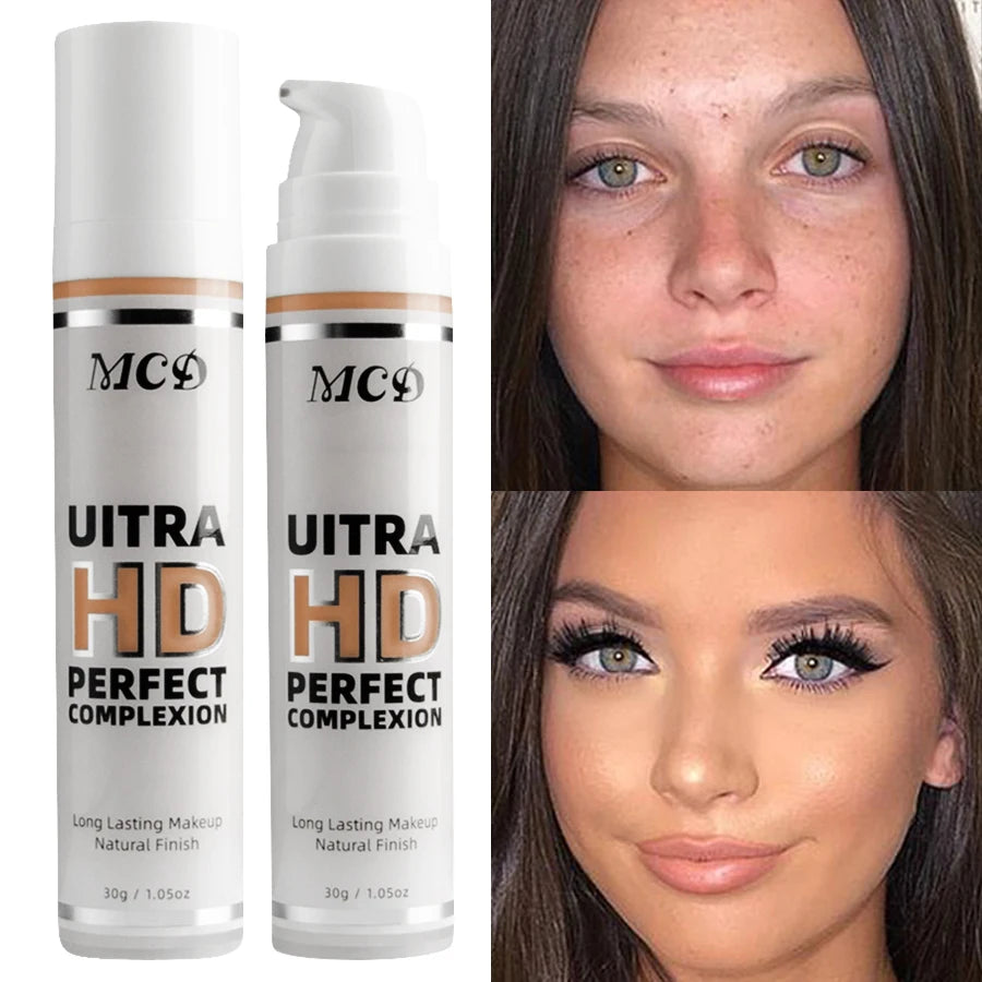 1PC Profession Liquid Foundation Oil-control Cover Matte Base Cream Concealer Waterproof Sweat-resistant Face Korean Makeup Gift