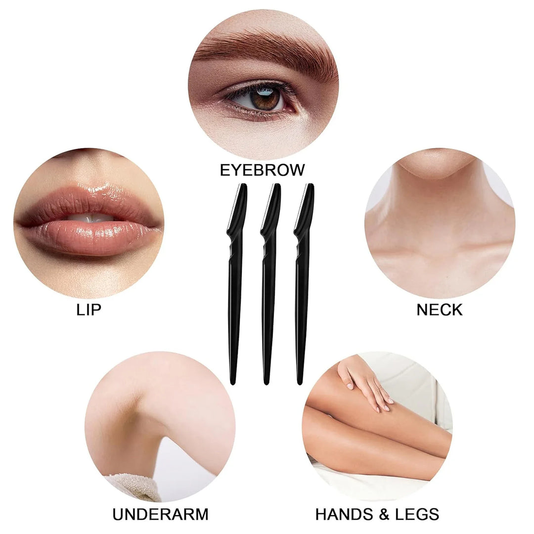 12/6PCS Lady shaver – Facial shaver for women and men – Eyebrow trimmer, shaver and skin care tool