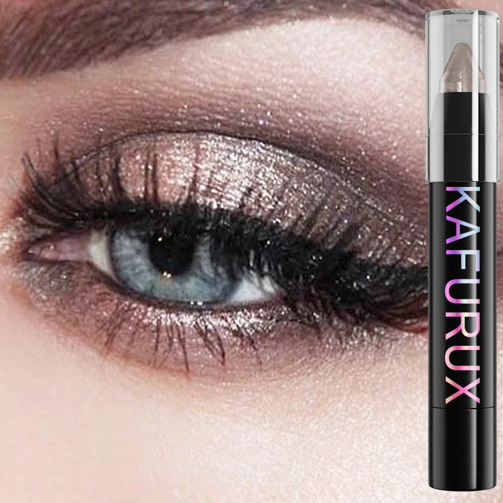 25 Colors Glitter Eyeshadow Eyeliner Pencil Waterproof Pearlescent Matte Nude Eye Shadow Korean Makeup Gift Highlighter Pen Tool
