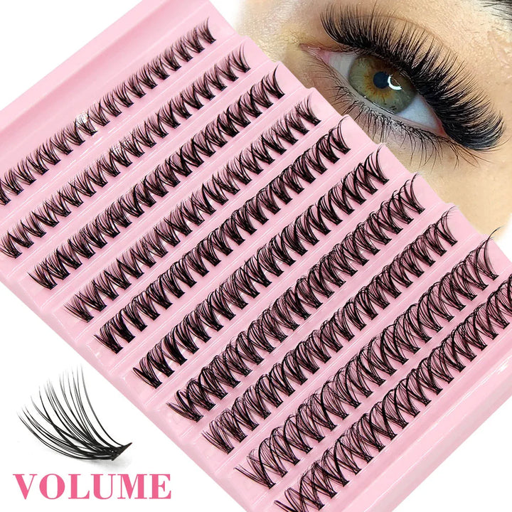 Big Capacity Super Bunch DIY Cluster Lashes 8-16mm Mix Charm Style Eyelashes Extension False Eyelash Makeup Tool Russian Volume