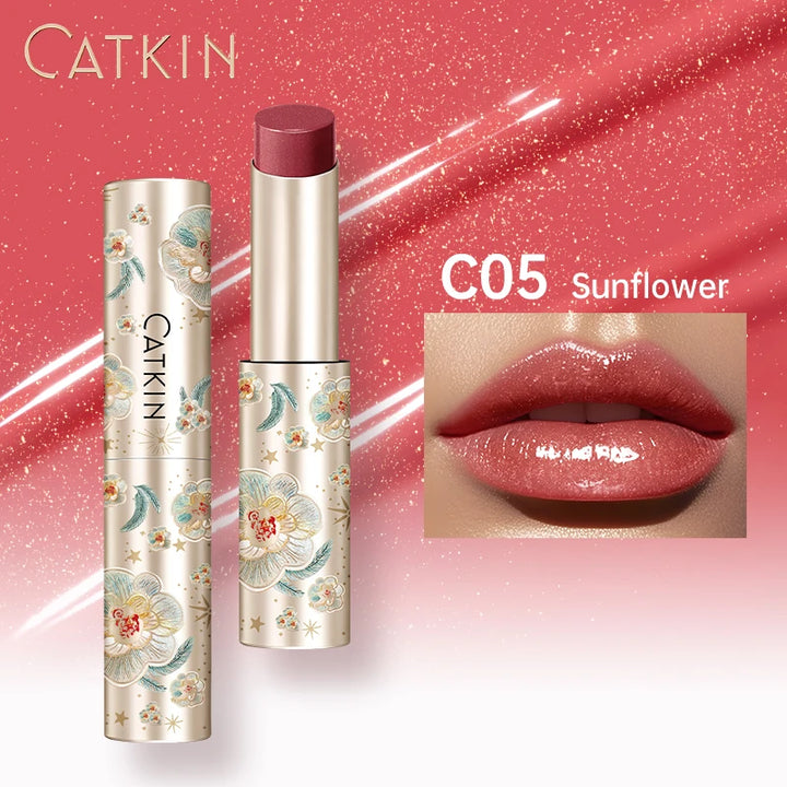 CATKIN GLOSSY LIP BALM Hydrating Lip Stick Lip Tint Lipstick Long Lasting 12H Hydration Moisturize, Protect & Soothe Dry Lips