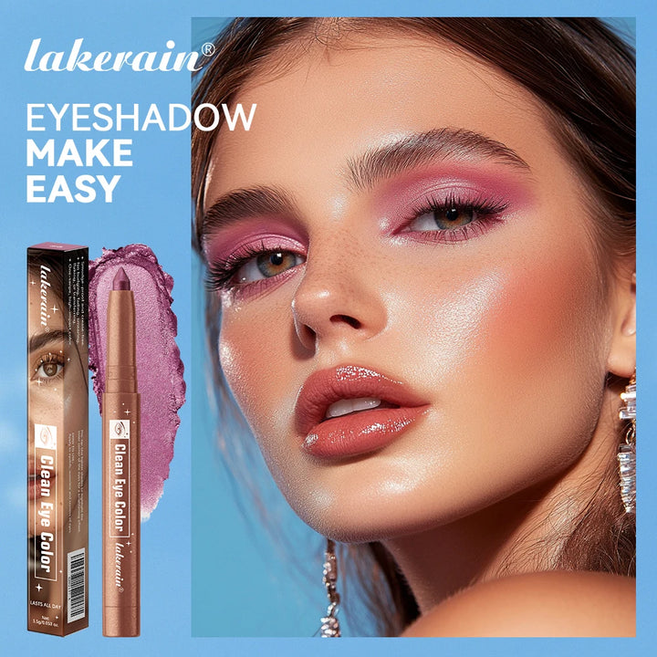 12Colors Metallic Eyeshadow Pencil Glitter Silkworm Liner Pen Highlighter Long Lasting Gold Blue Cream Eye Shadow Stick Makeup