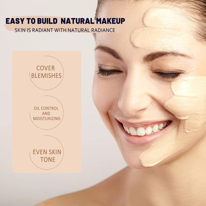 1/2/3pcs CC Cream Foundation Waterproof Brighten Moisturizing Foundation Concealer Oil-Control Long Lasting Spf 50 Makeup