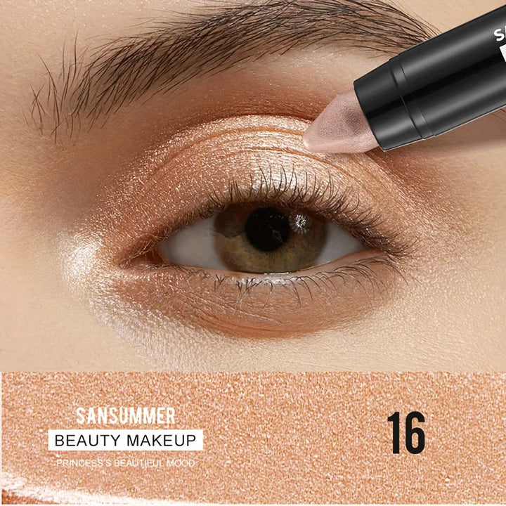 7-color waterproof eye shadow stick, pearlescent matte treatment, to create a natural and lasting eye makeup flash.