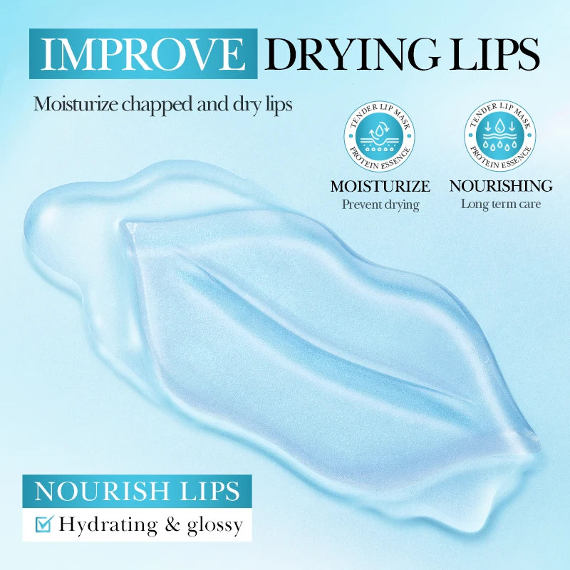 BIOAQUA Hyaluronic Acid Crystal Collagen Lip Mask Moisturizing Plump Lips Gel Masks Hydrating Lip Plumper Lips Skin Care