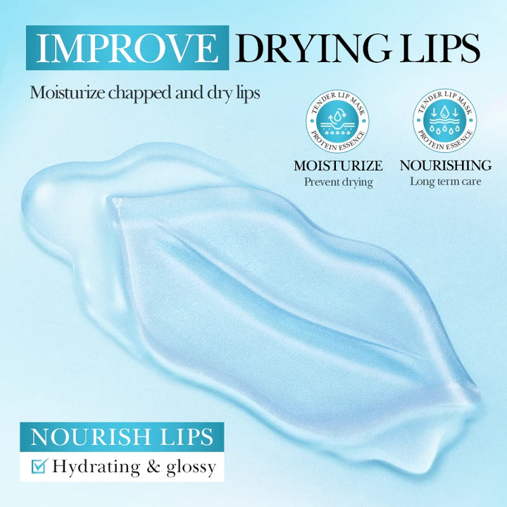 BIOAQUA Hyaluronic Acid Crystal Collagen Lip Mask Moisturizing Plump Lips Gel Masks Hydrating Lip Plumper Lips Skin Care