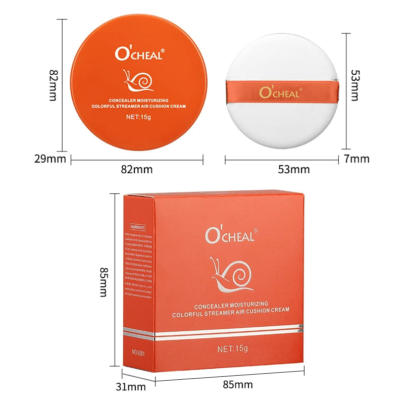 OCHEAL Whitening BB Cream Foundation Cream for Face Makeup Concealer Air Cushion for Girl Make Up Facial Beauty Original Makeup