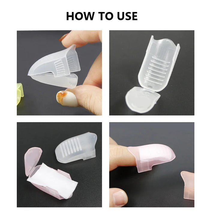 5Pcs Nail Art Soak off Cap Clips Gel Polish Acrylic Nails Remover Wraps Manicure Tool for Easy Removal And Professional Finish