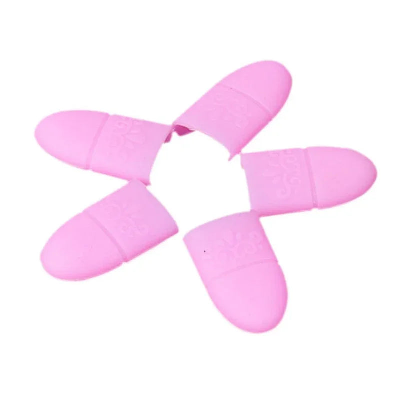 10PC Nail Polish Clip Soak off Silicone Caps UV Gel Nail Polish Remover Wraps Cleaner Tips Finger Covers for Manicure Tools