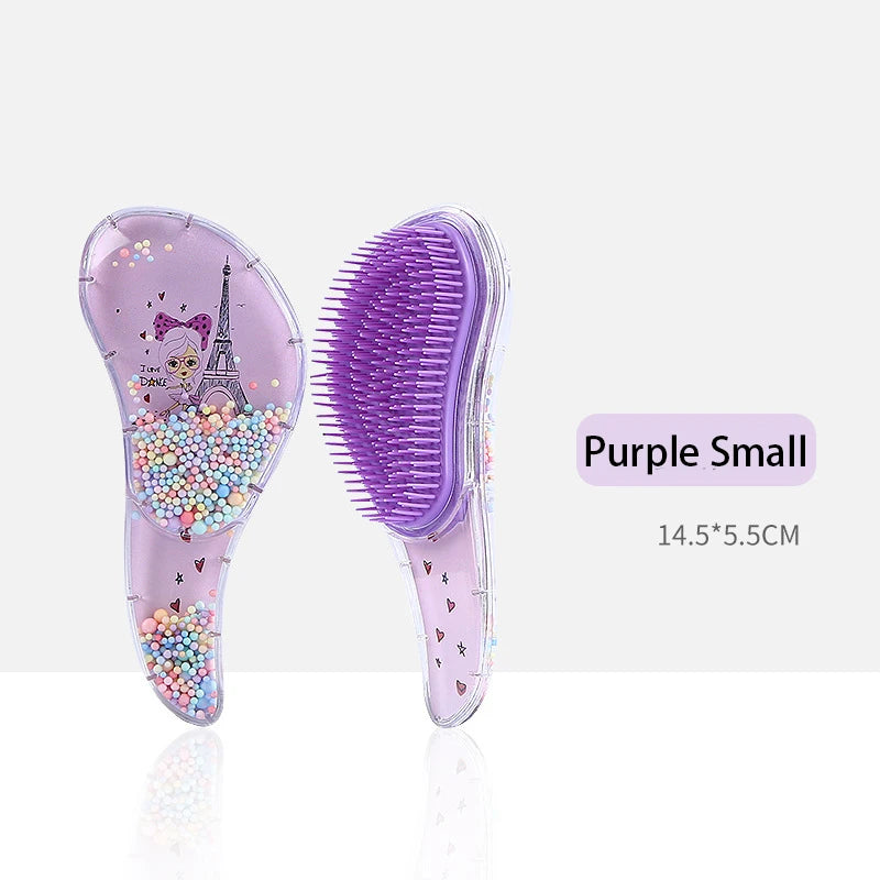 2025 New Cute Children's Horn Comb Cartoon Transparent Comb Anti Knot Fashion Massage Comb Smooth Hair Comb Hairdressing Comb