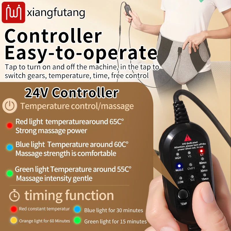 660Nm Red Light Heating Pad 162 LED For Women Relief Menstrual Pain Abdominal Hot Compress Home Relax Vibration Massage