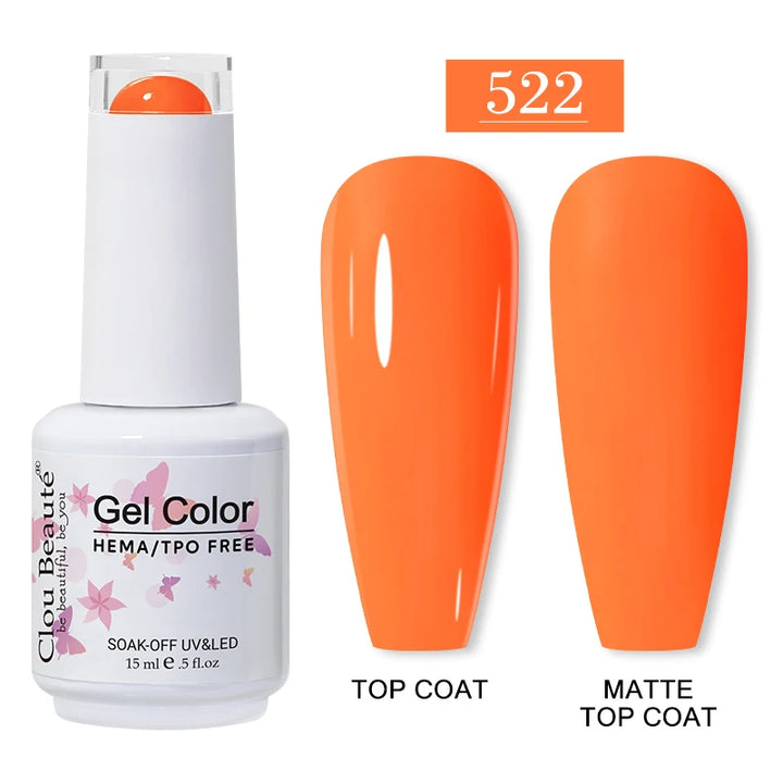 Clou Beaute 15ml HEMA TPO FREE Gel Nail Polish Vernis Semi Permanent UV Nail Art Varnish Lakiery Hybrydowe Manicure Gel Polish