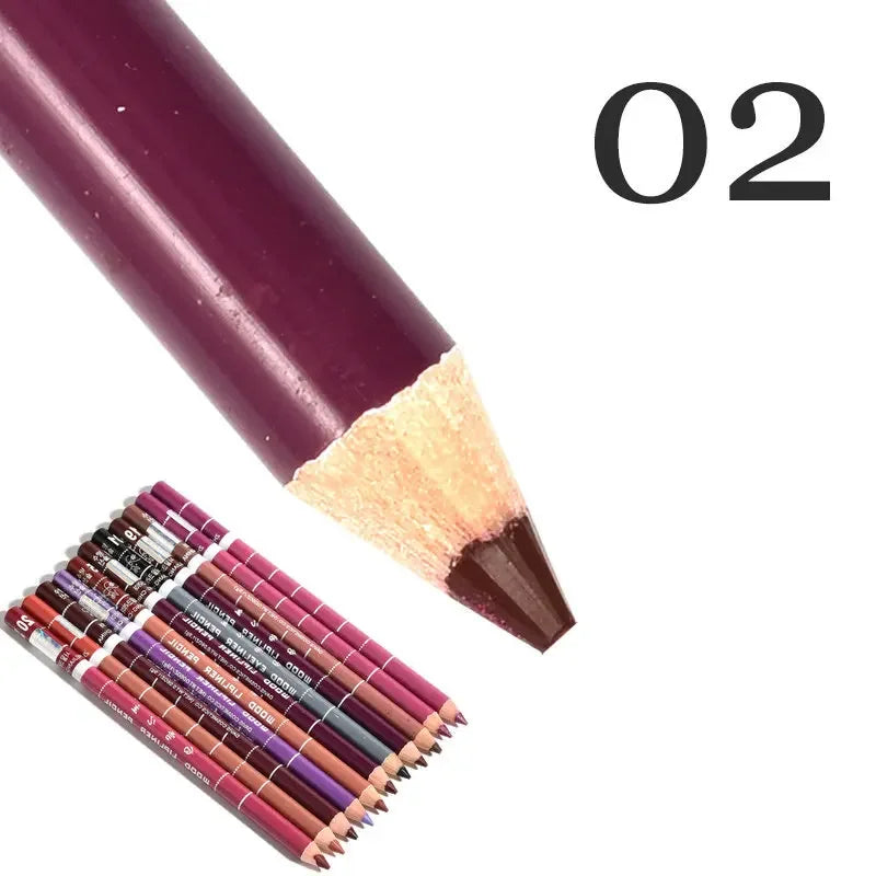 28-Colors Waterproof Lip Liner Matte Nuede Red Long Lasting Makeup Pens Non-stick Cup Lipstick Women Party Makeup Lip Cosmetics