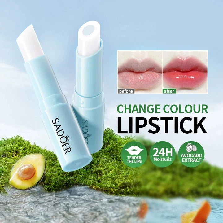SADOER Warm Color Changing Moisturizing Lipstick Anti Wrinkle Mositurzing Nourishing Lip Balm Plumper Beauty Skin Care