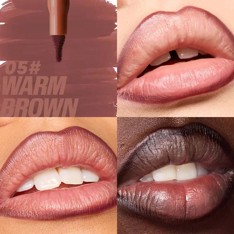Velvet Brown Lip Liner Pencil Nude Matte Waterproof Non-stick Cup Cherry Red Lip Liner Lip Contour Pen Lipstick Makeup For Woman