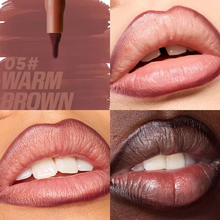 Velvet Brown Lip Liner Pencil Nude Matte Waterproof Non-stick Cup Cherry Red Lip Liner Lip Contour Pen Lipstick Makeup For Woman