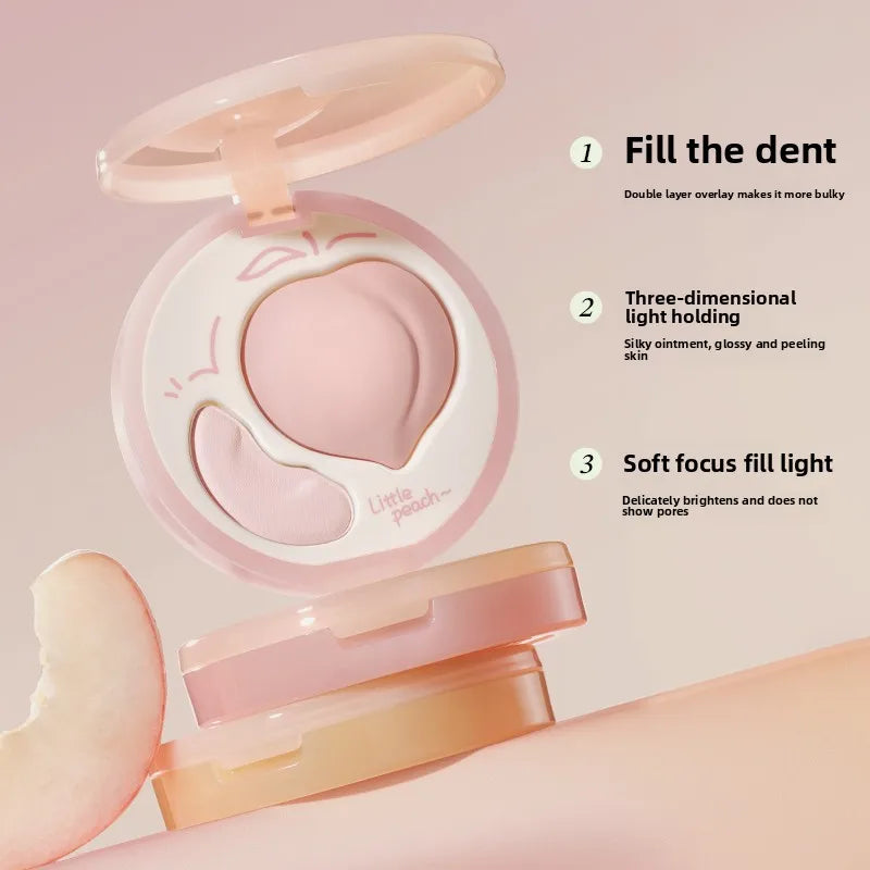 LITTLE ONDINE Peach Highlight Cream Double Effect Brightening Three-dimensional High Disc Matte Face Brightening Depression