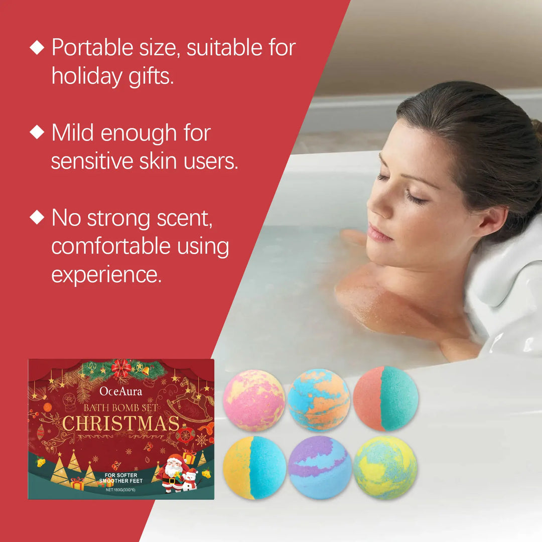 Christmas Colorful Foam Shower Ball Softening Keratin Aromatherapy Take Bath Relieve Fatigue Shower Cleaner Christmas Bath Bombs