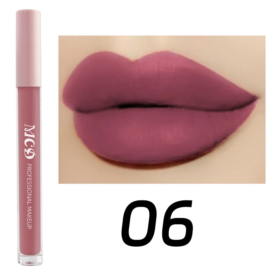 1PC Dark Brown Matte Velvet Lip Gloss Waterproof Liquid Lipstick Nude Brown Lips Korean Makeup for Lip Tint Lip Glaze Cosmetics