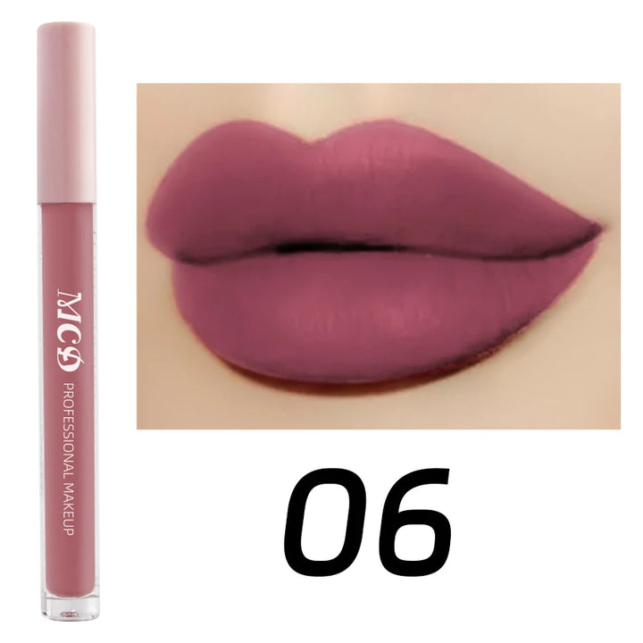1PC Dark Brown Matte Velvet Lip Gloss Waterproof Liquid Lipstick Nude Brown Lips Korean Makeup for Lip Tint Lip Glaze Cosmetics