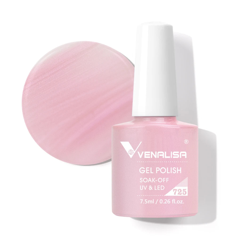 Venalisa HEMA TPO FREE Nail Gel Polish Glitter Gorgeous Full Coverage Soak Off UV LED French Nail Jelly Pink Nude Collection