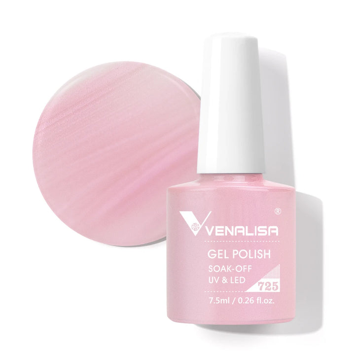 Venalisa HEMA TPO FREE Nail Gel Polish Glitter Gorgeous Full Coverage Soak Off UV LED French Nail Jelly Pink Nude Collection