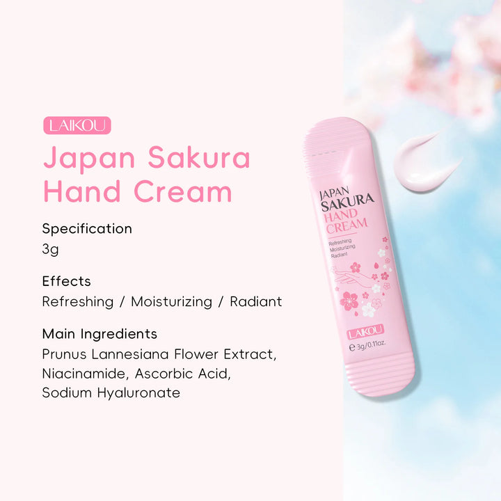 7pcs Collagen Sakura Hand Cream Skin Soften Nourish Care Deep Cracked Repair Beauty Products Girl Moisturizing Hand Skin