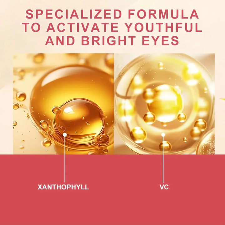 Lutein Anti-Aging Eye Serum Oil Dark Circle Removal Wrinkle Fading Firming Lifting Whitening Brightening Eye Care for All Skin