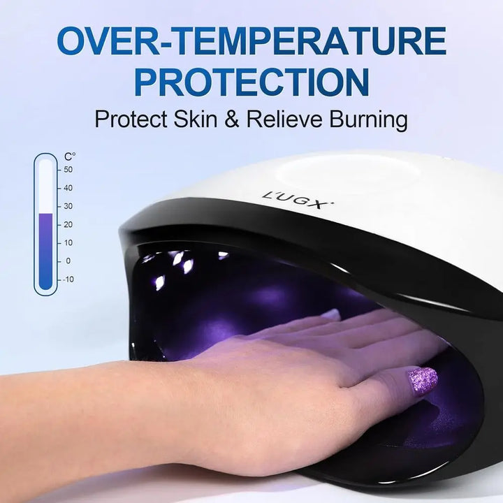 L'UGX 56W UV LED Nail Lamp Nail Dryer or Gel Polish, UV Light Curing Lamp with 4 Timer, Perect or Manicure and Pedicure