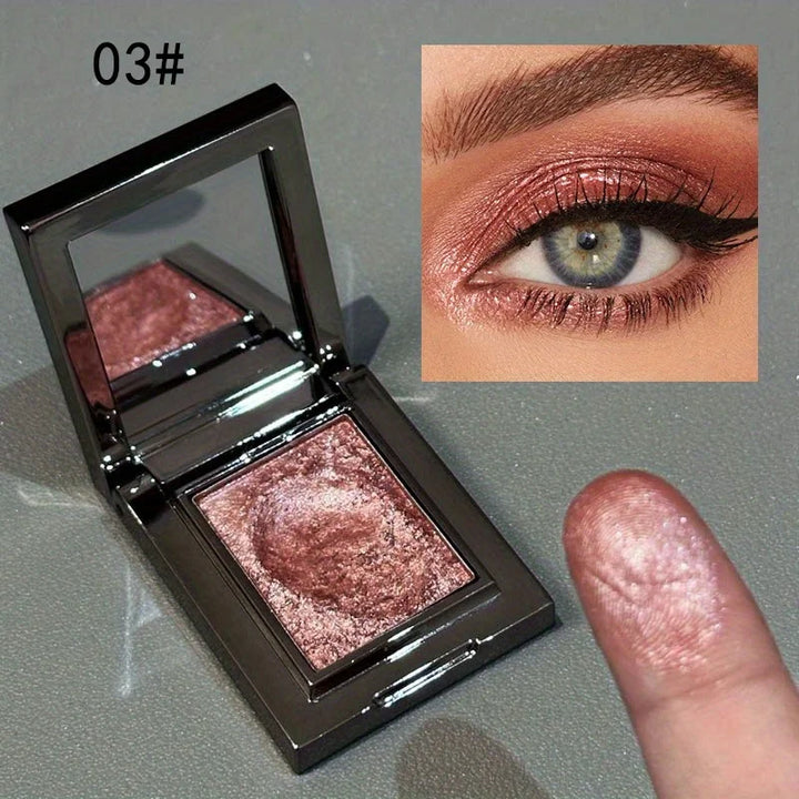 Single Color Glitter Eyeshadow Waterproof Sweatproof Long Lasting Highlight for Party Cosplay