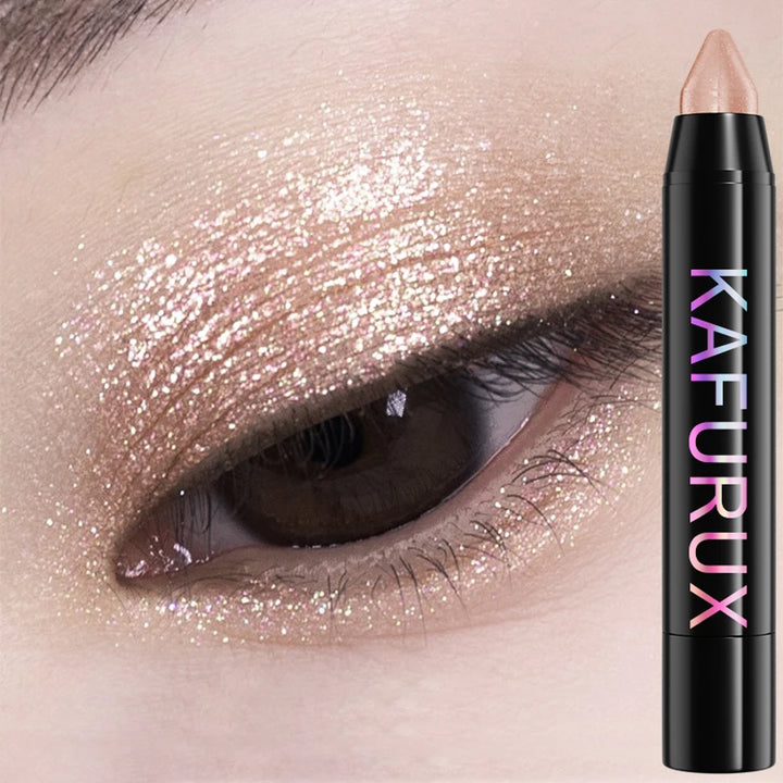 25 Colors Glitter Eyeshadow Eyeliner Pencil Waterproof Pearlescent Matte Nude Eye Shadow Korean Makeup Gift Highlighter Pen Tool