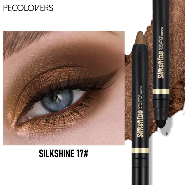 Double-head Eyeshadow Stick,Waterproof,Smudge-Proof Eyeliner, Multi-Color Shimmer Palette,Easy Application for Eyes Contouring