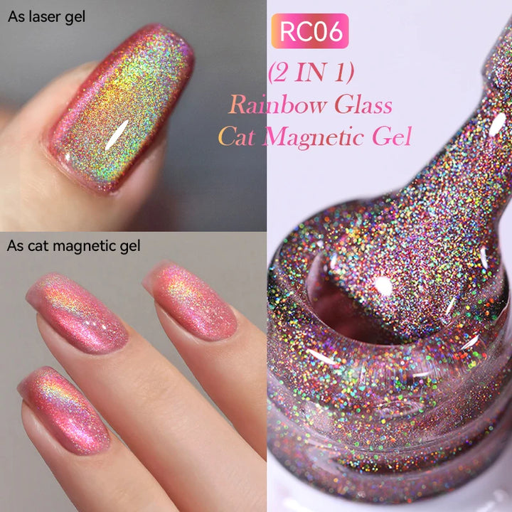 LILYCUTE 7ml 9D Cat Magnetic Gel Nail Polish Iridescent Magnet Semi Permanent Soak Off UV LED Manicure For Nail Art Gel Varnish