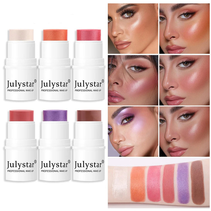 Face Brown Contouring Bronzer Stick Multifunctional Highlighter Blush Silkworm Brightening Sculpt Facial Outline Shadow Cosmetic