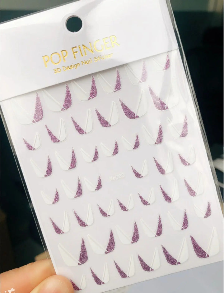 Nail Art Stickers Water Decals Eyes Stripe Nail Art Decorations for Manicure Accessories Press on Nails Foil Stickers and Decals