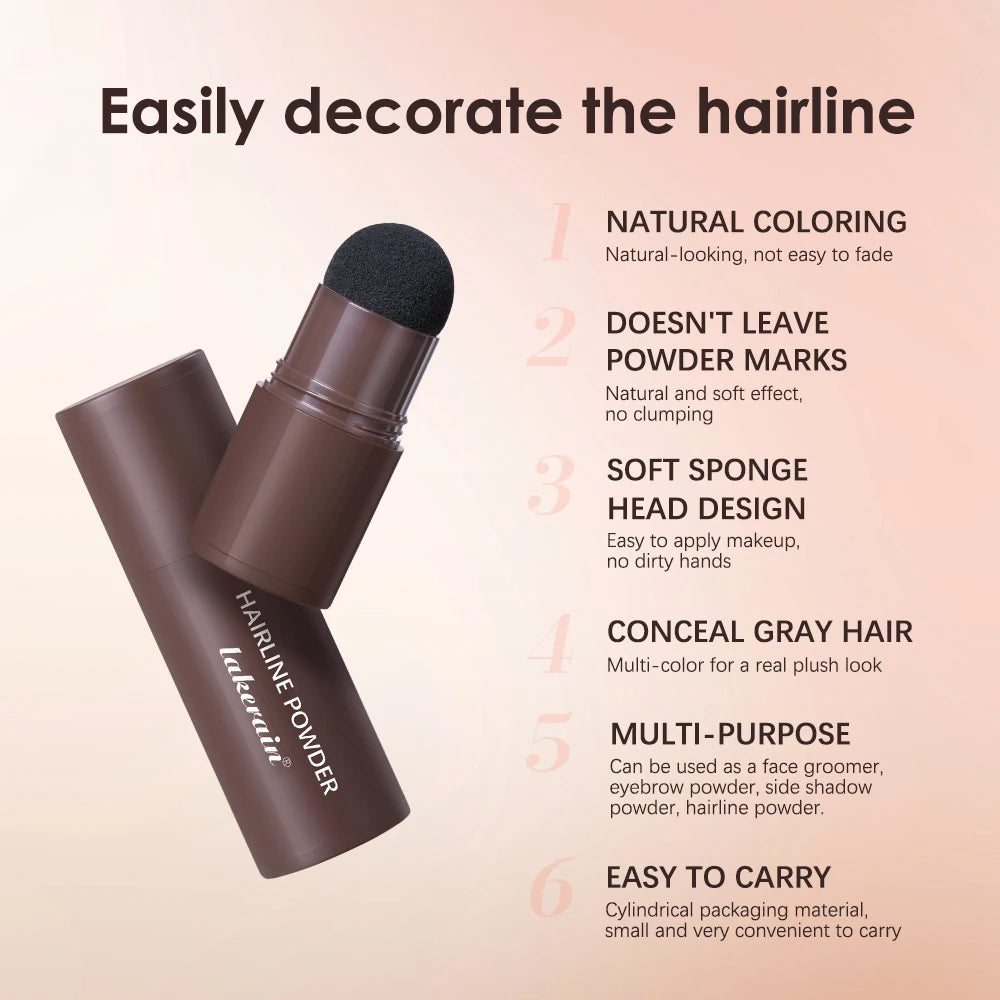 Lakerain Hairline Powder Filling Hair and Eyebrows Gaps Naturally Modify Long Lasting Holding Waterproof Sweat-proof Fine Powder