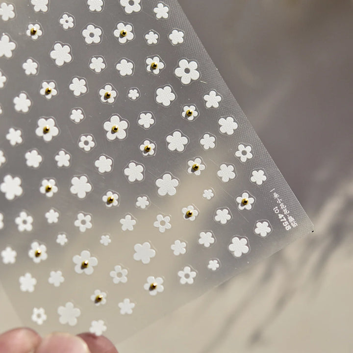 1 piece 5D color crystal star nail stickers high quality love shiny silver hollow smear rainbow flower jelly design nail sticker