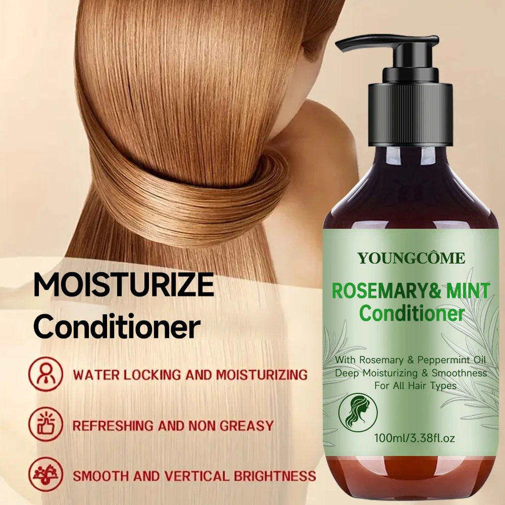 YOUNGCOM Rosemary Mint Strengthening Hair Conditioner- Detangling & Hydrating Conditioner to Help Increase Manageability Strands