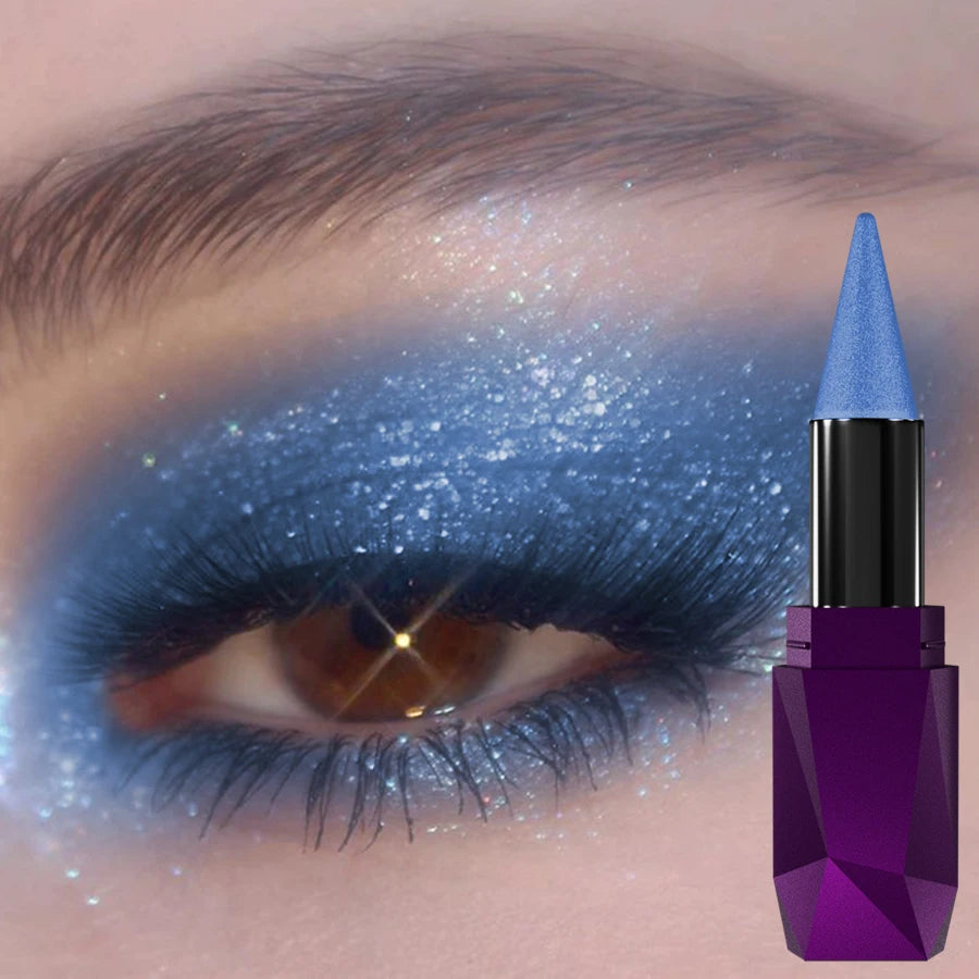 25 Color 1PC Pearl Eyeshadow Stick Waterproof Long Lasting Glitter & Matte Color Eye Shadow Makeup Face Highlight Cosmetics Gift