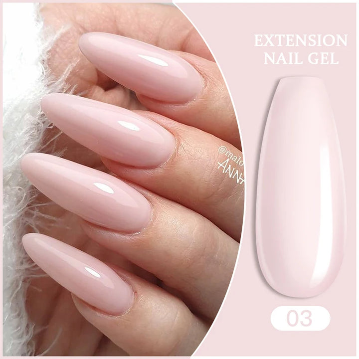 LILYCUTE 7Pcs/Set 15ml Clear Quick Extension Nail Gel with Slip Solution Nail Pusher Nail Clip Brush File Extension Gel Tools