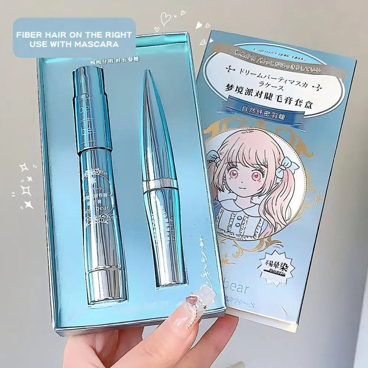Gege Bear Dream Party Curly Black Sun Flower Mascara Cute Design All Day Long-Wearing Lash-Lengthening Thick Volume Eyelashes