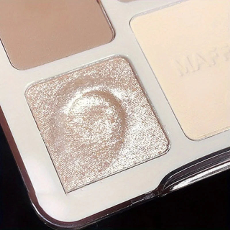 Natural Stereoscopic Face Powder Palette  Matte Bronzer  Contour Shading  Multifunctional Highlighter  Cosmetic Blush gift